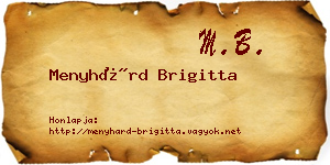 Menyhárd Brigitta névjegykártya